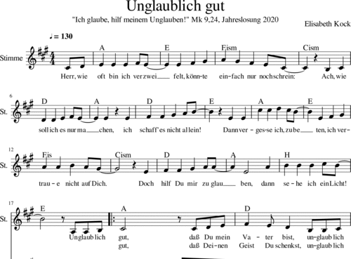 Kock, Elisabeth - Noten zum Download