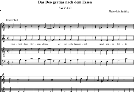 Schütz, Heinrich: Da gracias a Dios (Das Deo gratias nach dem Essen) - Coro>SATB:0