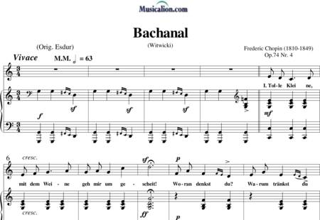 Chopin, Frederic: Bachanal - Solo>alto+Piano:0