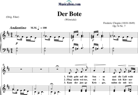 Chopin, Frederic: Der Bote - Solo>alto+Piano:0