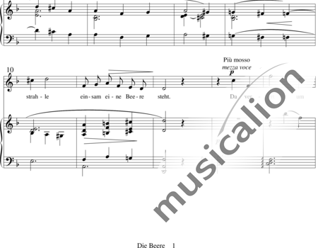 Grieg, Edvard Hagerup: Die Beere - Solo>Sop+Klavier:1