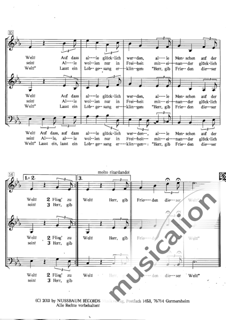 Büttner, Andreas: Fliege kleine weiße Taube (Fly, little white dove) - Choir>SAX:2