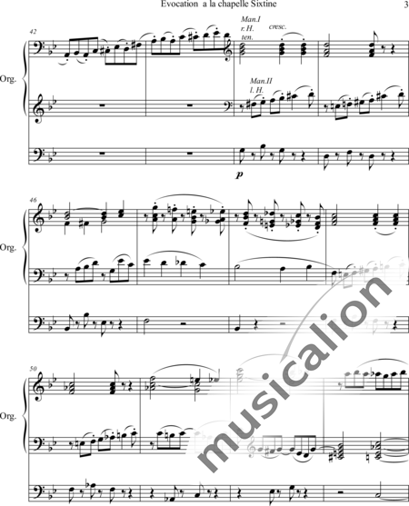 Liszt, Franz
: Evocation a la Chapelle Sixtine - Órgano>cPed:3