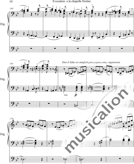 Liszt, Franz
: Evocation a la Chapelle Sixtine - Órgano>cPed:10