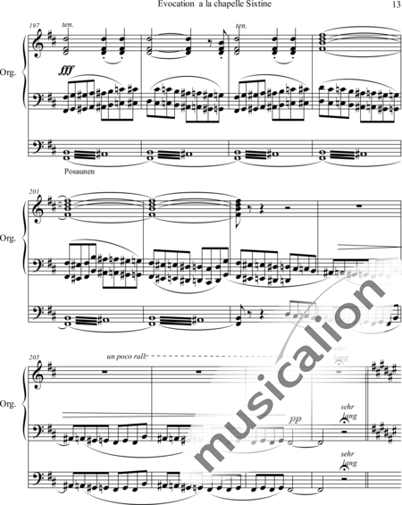 Liszt, Franz
: Evocation a la Chapelle Sixtine - Órgano>cPed:13