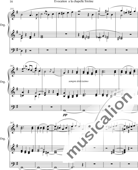 Liszt, Franz
: Evocation a la Chapelle Sixtine - Órgano>cPed:16