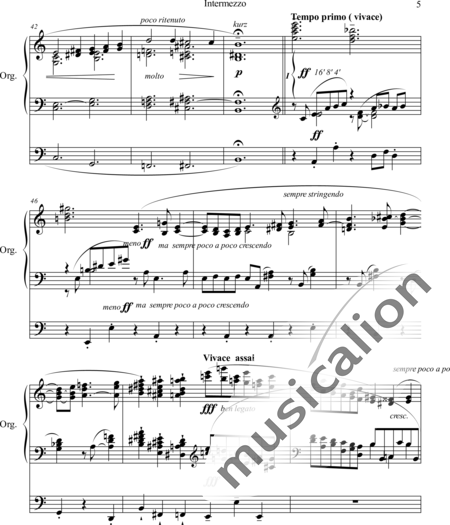 Reger, Max: Intermezzo in A minor - Órgano>cPed:5