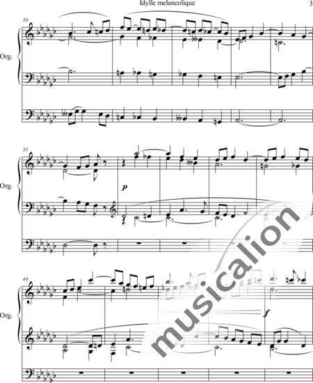 Vierne, Louis : Idylle melancolique - Orgel>mPed:3