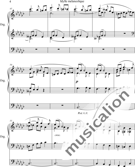 Vierne, Louis : Idylle melancolique - Orgel>mPed:4