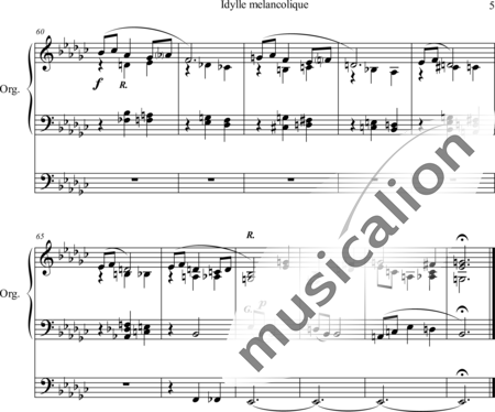 Vierne, Louis : Idylle melancolique - Orgel>mPed:5