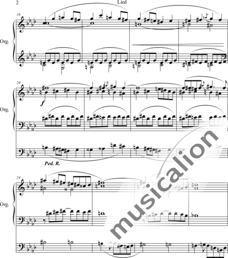 Vierne, Louis : Lied - Orgel>mPed:2