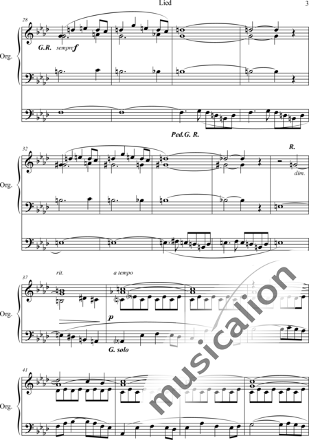 Vierne, Louis : Lied - Orgel>mPed:3