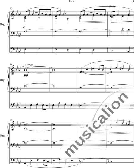 Vierne, Louis : Lied - Orgel>mPed:5