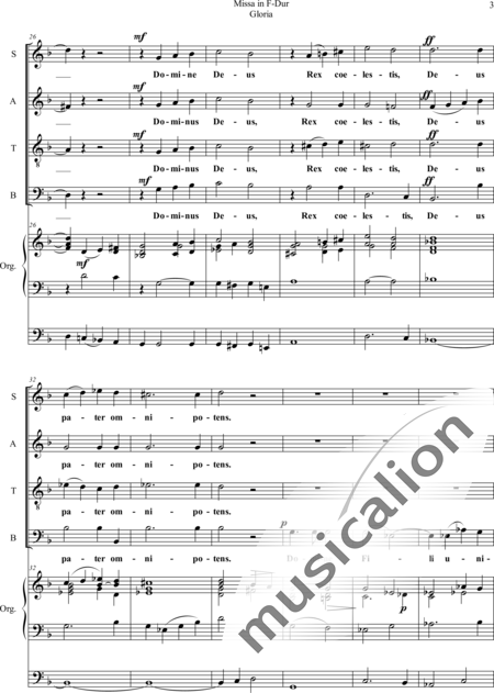 Filke, Max
: Missa in F major, Gloria (organ version) - Coro>SATB+Órgano>cPed:3