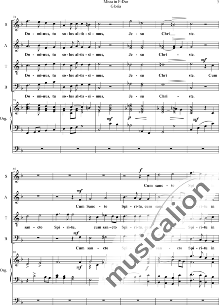 Filke, Max
: Missa in F major, Gloria (organ version) - Coro>SATB+Órgano>cPed:7