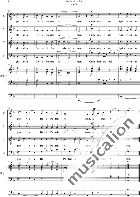 Filke, Max
: Missa in F major, Gloria (organ version) - Coro>SATB+Órgano>cPed:8
