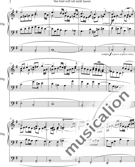 Reger, Max: Von Gott will ich nicht lassen (Mit Ernst, o Menschenkinder) - Organ>wped:2