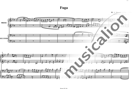 Mozart, Wolfgang Amadeus: Fuga - Piano>4manos:0