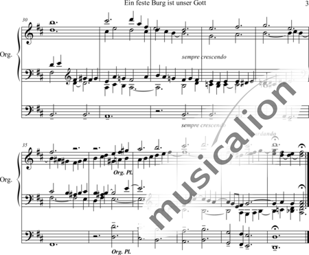 Reger, Max: Ein feste Burg - Orgel>mPed:3