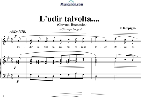 Respighi, Ottorino: L'udir talvolta.... - Solo>Sop+Klavier:0