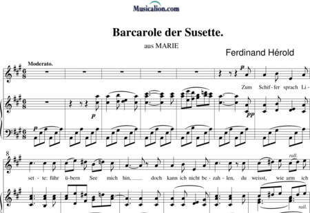 Hérold, Ferdinand: The Barcarole of Susette - Solo>sop+Piano:0