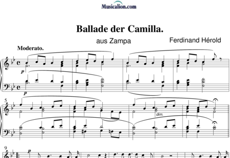 Hérold, Ferdinand: Ballade der Camilla - Solo>Sop+Klavier:0
