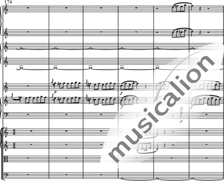 Mozart, Wolfgang Amadeus: Concierto en Do mayor para Flauta y Harfe - Flauta+Ob2+Cr2+Arp+BC+[Vl2+Vla+Vc]:91