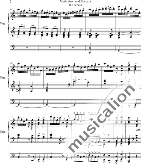 d'Evry, Edward: Meditation und Tocca II. Toccata - Orgel:2