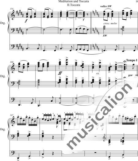 d'Evry, Edward: Meditation und Tocca II. Toccata - Orgel:9