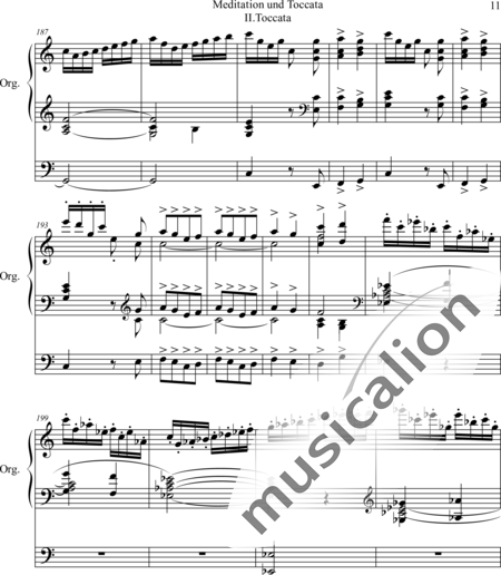 d'Evry, Edward: Meditation und Tocca II. Toccata - Orgel:11