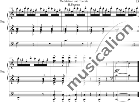 d'Evry, Edward: Meditation und Tocca II. Toccata - Orgel:13