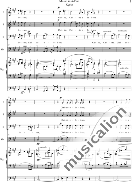 Franck, César: Messe A-Dur Kyrie - Solo>Ten+Chor>SB+OrgmP+Kb:5