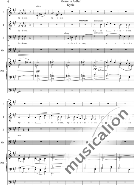 Franck, César: Messe A-Dur Kyrie - Solo>Ten+Chor>SB+OrgmP+Kb:6