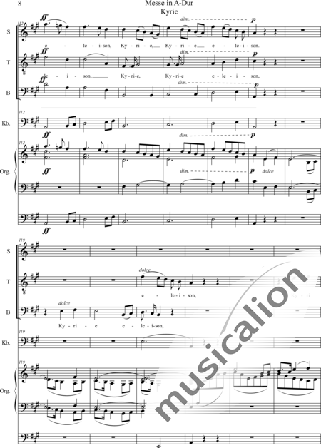 Franck, César: Messe A-Dur Kyrie - Solo>Ten+Chor>SB+OrgmP+Kb:8