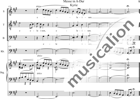 Franck, César: Messe A-Dur Kyrie - Solo>Ten+Chor>SB+OrgmP+Kb:9