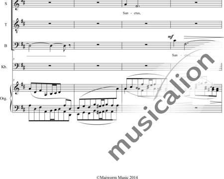 Franck, César
: Mass in A Major Sanctus - Solo>sop+Coro>STB+OrgcP+Cb:1