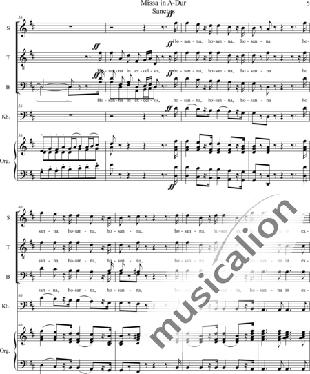 Franck, César
: Mass in A Major Sanctus - Solo>sop+Coro>STB+OrgcP+Cb:5