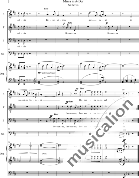 Franck, César
: Mass in A Major Sanctus - Solo>sop+Coro>STB+OrgcP+Cb:6