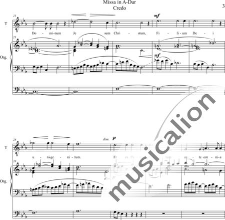 Franck, César: Missa A-Dur Credo - Solo>Sop/Ten/Bass+Chor>STB+OrgmP+[Vc+Kb]:3