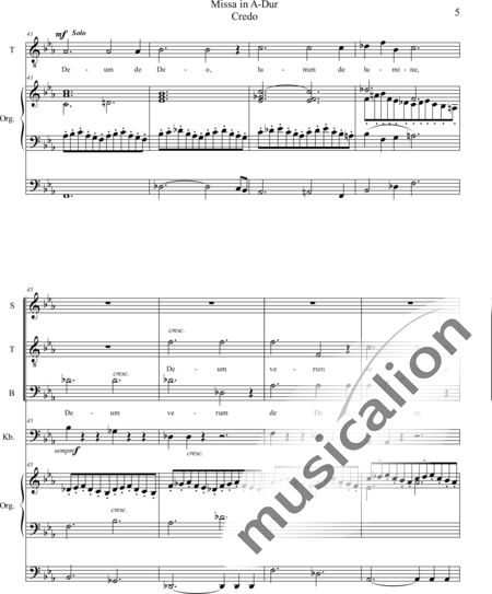 Franck, César: Missa A-Dur Credo - Solo>Sop/Ten/Bass+Chor>STB+OrgmP+[Vc+Kb]:5