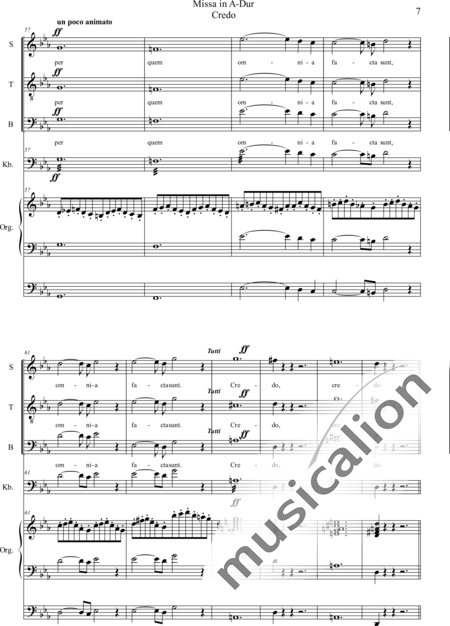 Franck, César: Missa A-Dur Credo - Solo>Sop/Ten/Bass+Chor>STB+OrgmP+[Vc+Kb]:7
