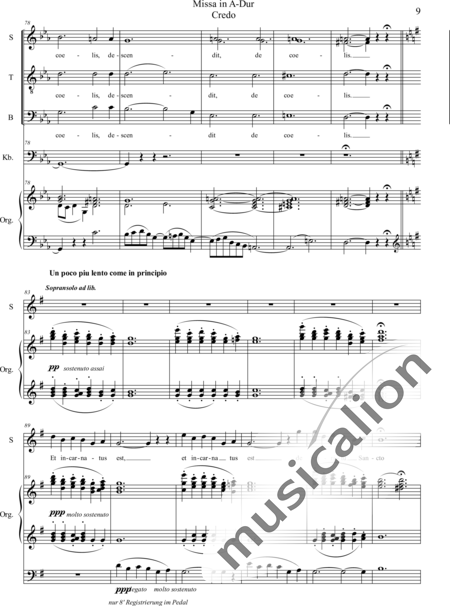 Franck, César: Missa A-Dur Credo - Solo>Sop/Ten/Bass+Chor>STB+OrgmP+[Vc+Kb]:9