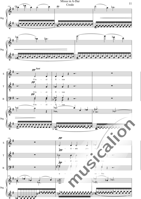 Franck, César: Missa A-Dur Credo - Solo>Sop/Ten/Bass+Chor>STB+OrgmP+[Vc+Kb]:11