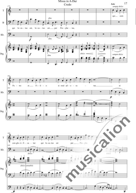 Franck, César: Missa A-Dur Credo - Solo>Sop/Ten/Bass+Chor>STB+OrgmP+[Vc+Kb]:17