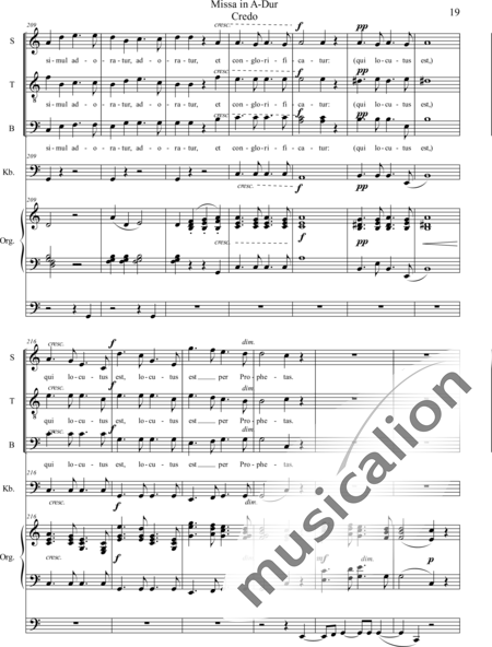 Franck, César: Missa A-Dur Credo - Solo>Sop/Ten/Bass+Chor>STB+OrgmP+[Vc+Kb]:19