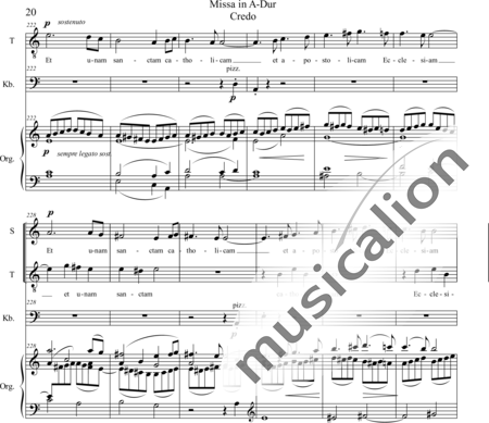 Franck, César: Missa A-Dur Credo - Solo>Sop/Ten/Bass+Chor>STB+OrgmP+[Vc+Kb]:20
