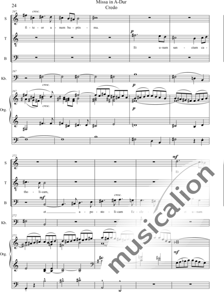 Franck, César: Missa A-Dur Credo - Solo>Sop/Ten/Bass+Chor>STB+OrgmP+[Vc+Kb]:24