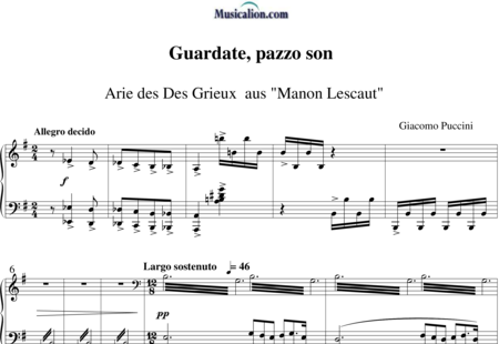 Puccini, Giacomo: Guardate, pazzo son - Solo>Ten+Klavier:0