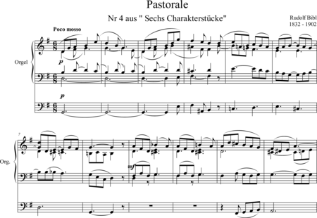 Bibl, Rudolf: Pastorale - Orgel>mPed:0
