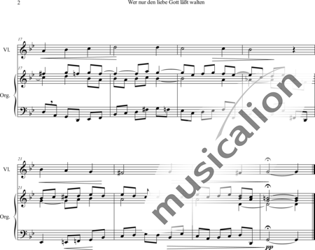Reger, Max: Wer nur den lieben Gott läßt walten (Bearb.) - Violine+Orgel:2